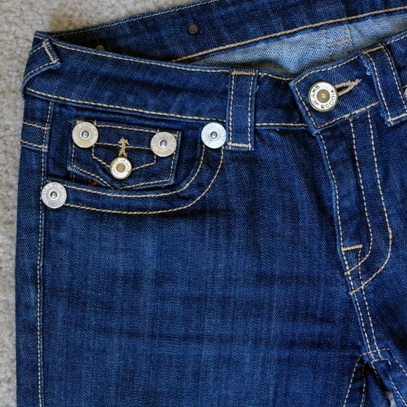 Vigoss Warm Embroidered Pocket Flare Jeans Size 5 - Picture 2 of 8